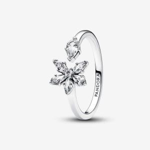 Кольцо Pandora Timeless Sparkling Herbarium Cluster Open, серебро
