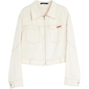 ELLE Джинсовая куртка женская Light Khaki Lapel Thin