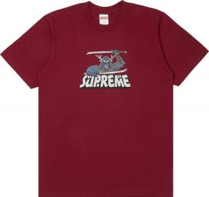 Футболка Supreme Samurai Tee 'Cardinal', красный