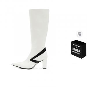 SMFK Сапоги женские Snow Mountain белые, высотой 8 см