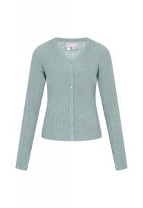 Usha Кардиган 'Casual' вязаный в светло-зеленом цвете