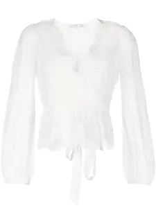 Блузка с английской вышивкой Loveshackfancy, белый