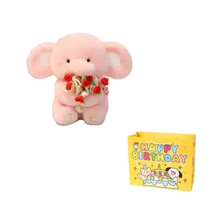 Enlightenment Плюшевая кукла Hug Rose Elephant высотой 30 см