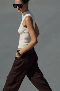 Набор из 4 жестких браслетов Zara, коричневый