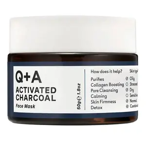 Очищающая маска для лица с активированным углем, 50 мл Q+A Activated charcoal