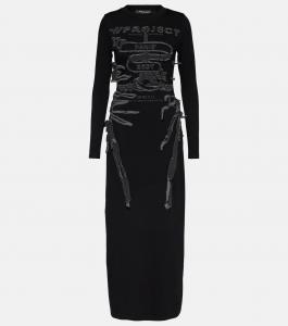 Лучшее платье макси из хлопкового джерси в париже Y/Project, серый