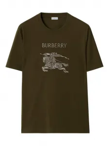 Футболка с вышитым логотипом Burberry, зеленый