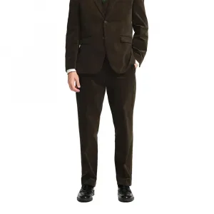 Выбранные классические брюки из вельвета Reg-Duca Selected, зеленый