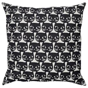 Подушка декоративная Ikea Gerdie, 40x40, черный/белый