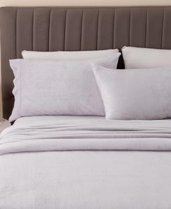 Ультрамягкий и уютный комплект постельного белья из бархатистого плюша с принтом Linery & Co, Lilac, California King