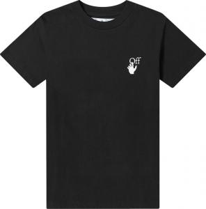Футболка Off-White Cut Here Short-Sleeve Slim Tee 'Black/White', черный