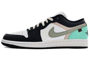 Кроссовки Air Jordan 1 Vintage Basketball Shoes Men Low-top Beige, хаки