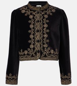 Денвер вышитая хлопковая куртка Rixo, черный