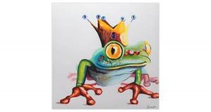 Акриловая картина ручной работы KUNSTLOFT Froschkönig, многоцветный