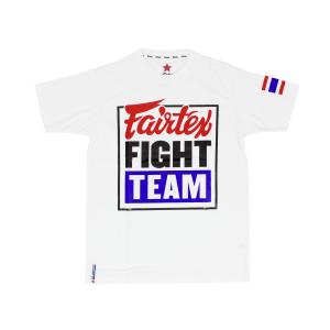Футболка Fairtex T-Shirt Fight Team, белый/синий