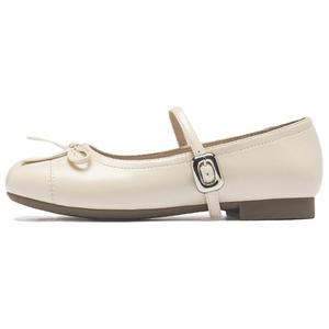 AGSDON Мэри Джейн туфли на каблуке 3 см женские бежевые, цвет Beige