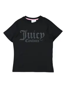Украшенная футболка с круглым вырезом Juicy Couture Kids, черный
