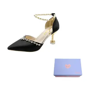 Xingdiman Тонкие каблуки на шпильке женские черные 7 см, цвет Black 7CM