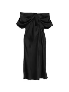 Платье миди без бретелек Alexander Mcqueen, черный