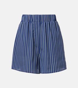 Шорты Lui в полоску The Frankie Shop, Navy/Beige Pinstripe