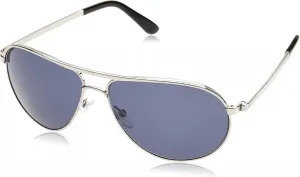 Солнцезащитные очки Tom Ford Marko Aviator FT0144 58, серебристые, 58-13-140, BLUE