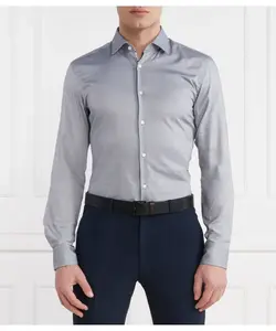 Рубашка Koey Slim fit Hugo, серый