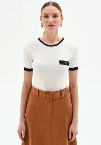 Простая футболка Rinascimento, Var White Cream