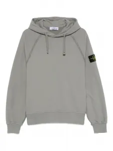 Толстовка с капюшоном и нашивкой-логотипом с рукавами реглан Stone Island, серый