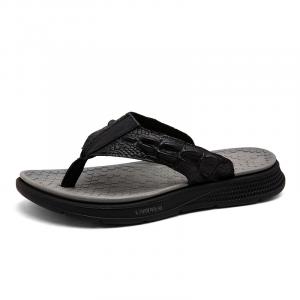 Мужские шлепанцы, устойчивые к запахам и истиранию CANUVEN, Crocodile Pattern Black