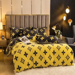 AVIVI Комплект постельного белья 1,5-спальный, 4 предмета, простыня, 180x220 см