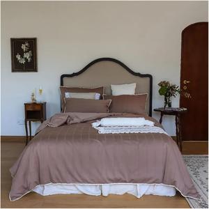 YUSIWOAL Комплект постельного белья винтажный бежевый жаккардовый с цветочным принтом из мягкой хлопковой ткани