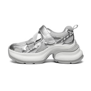 Износостойкие и легкие низкие кроссовки Super Star Era на массивной подошве для женщин ZHR, Silver Gray