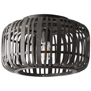 Светильник потолочный Brilliant Woodrow, коричневый / черный