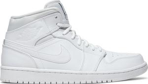 Кроссовки Air Jordan 1 Retro Mid White, белый
