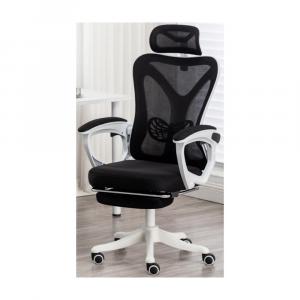 Игровое кресло Insdea YKA024-IX, латекс, сталь, подставка для ног, функция качания, черный/белый