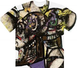 Футболка Cactus Jack by Travis Scott Portrait Of Travis T-Shirt 'White', разноцветный