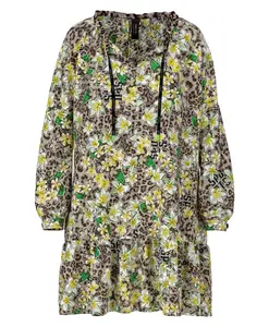 Платье в стиле кимоно с принтом «Переосмыслим вместе» Marc Cain, мультиколор