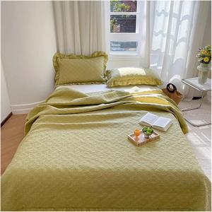 Generic Комплект постельного белья из тисненого хлопка с наволочками и покрывалом