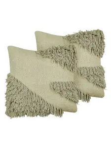 Декоративная подушка Beliani 2er Set Deko SOURWOOD, зеленый