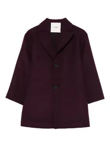 Однобортное пальто MSGM Kids, красный