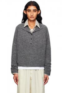 Свитер из детской шерсти альпаки Cordera, серый