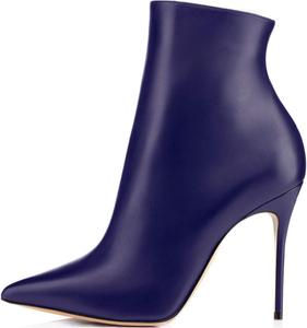 Женские ботильоны Eldof на высоком каблуке | Туфли-лодочки с острым носком 10 см | Женская модная обувь на высоком каблуке, Navy