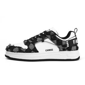 Скользоустойчивые низкие кеды для скейтбординга Unisex CAMOSI, бело-синие