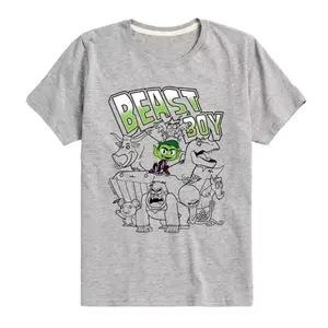 Футболка с принтом Beast Boy из Teen Titans Go для мальчиков 8-20 лет Licensed Character, серый