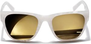 Солнцезащитные очки Blackburn Square Wayfarer для мужчин и женщин, модель 2025 года – дизайнерские очки итальянского производства с защитой от УФ-излучения UV400, Marble White