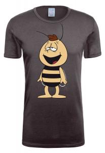 LOGOSHIRT Футболка 'Die Biene Maja - Willi' в темно-сером цвете