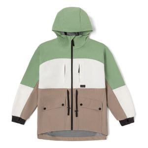 Куртка colorblock hoody jacket 'green brown white' Vans, зеленый