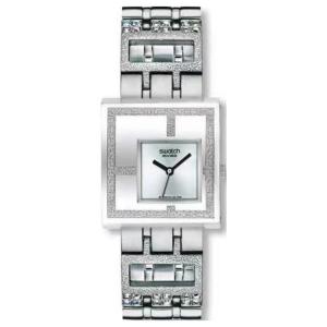 SWATCH Женские часы с кварцевым механизмом 32,3*34,5 мм серебристый циферблат корпус из нержавеющей стали браслет из нержавеющей стали
