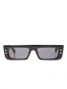 Солнцезащитные очки в прямоугольной оправе Balmain Eyewear, черный