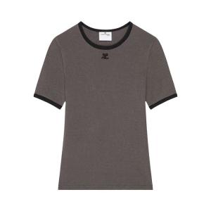 Футболка Courrèges Signature Contrast T-Shirt 'Black'